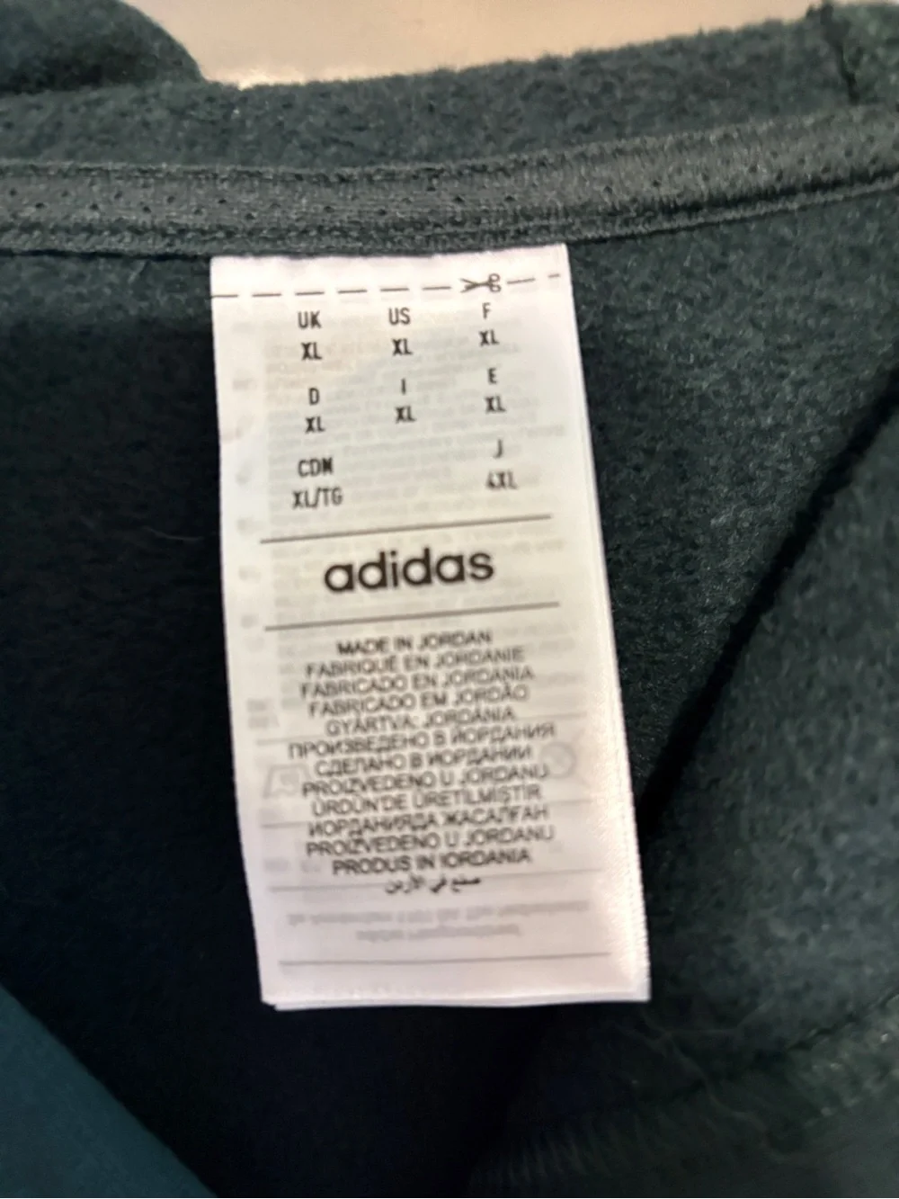adidas Men's Forest Green Crewneck Hoodie